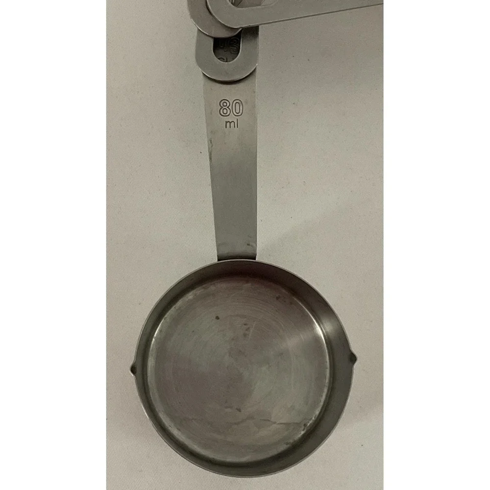 Stainless Steel Measuring Cups Set Of Four 1/4 1/3 1/2 1 Heavy Weight Unbranded